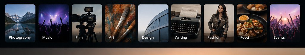 Examples of NAYLIO creator profiles and categories